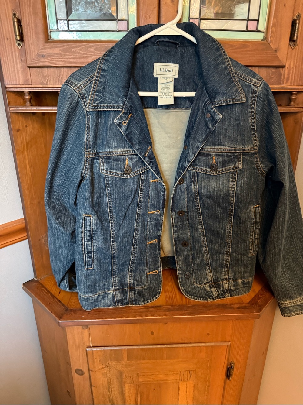 L.L.Bean Classic Denim corduroy, trim Jacket S
